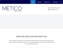Tablet Screenshot of metico.de